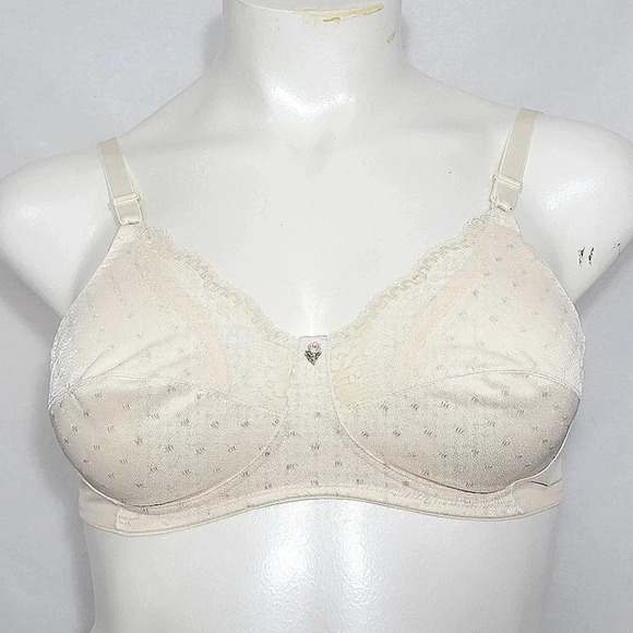 40B Maidenform 7218 vintage Letter Perfect Wire Free Bra Ivory NWT - Picture 1 of 7